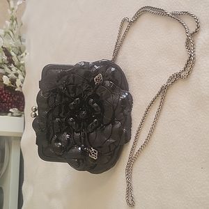 Brighton Roselie Shine Black Patent Leather  coin purse.